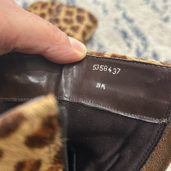 90’s Y2K Animal Print Square Toe Heel Boots Leather Shoes Size 8 - Picture 14 of 16